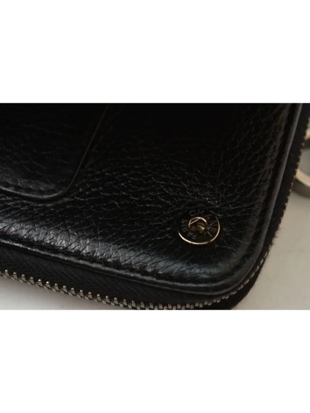 Chanel Wallet Vintage CC Stitch CC Logo Black